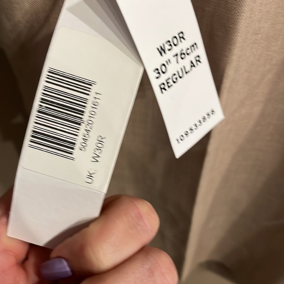 ASOS Topman stone color dressy men’s shorts viscose blend flat front classic fit - Picture 4 of 16